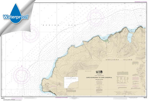 Waterproof HISTORICAL NOAA Chart 16518: Cape Kavrizhka to Cape Cheerful