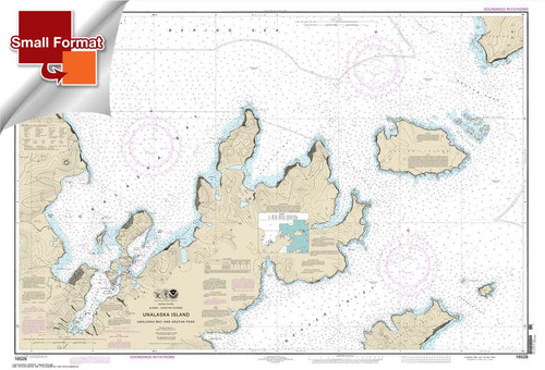 Small Format NOAA Chart 16528: Unalaska Bay and Akutan Pass