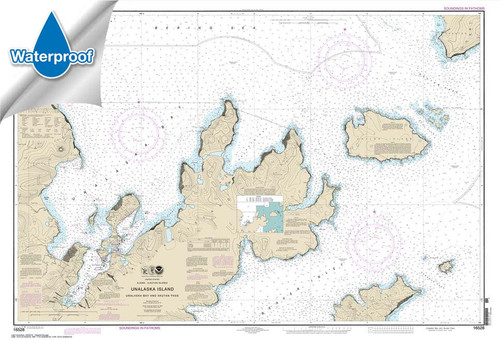Waterproof NOAA Chart 16528: Unalaska Bay and Akutan Pass