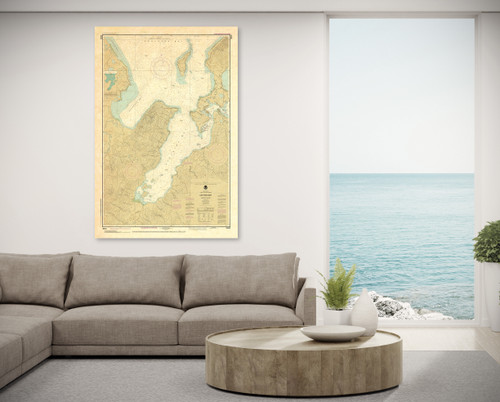 ANTIQUED NOAA Chart 16530: Captains Bay