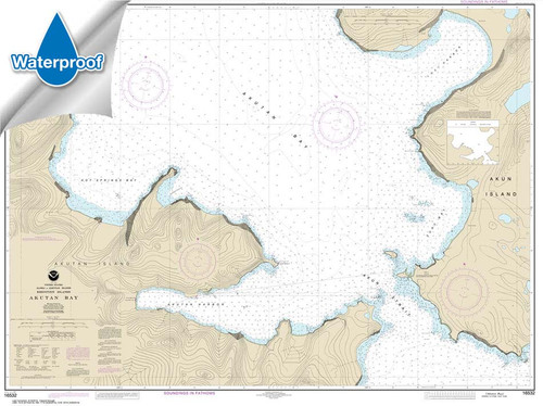 Waterproof HISTORICAL NOAA Chart 16532: Akutan Bay: Krenitzin Islands