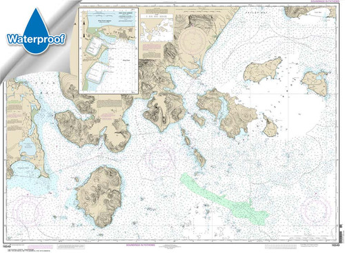 Waterproof HISTORICAL NOAA Chart 16549: Cold Bay and approaches: Alaska Pen.;King Cove Harbor