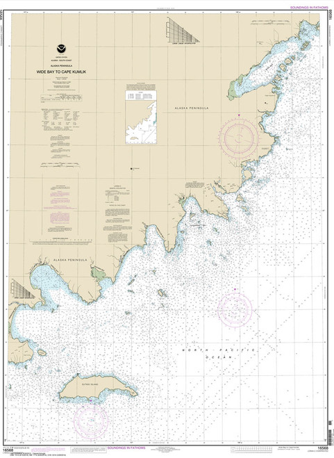 NOAA Chart 16568: Wide Bay to Cape Kumlik: Alaska Pen.