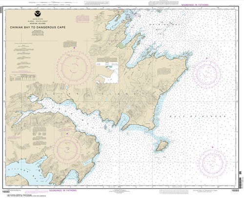 NOAA Chart 16593: Chiniak Bay to Dangerous Cape