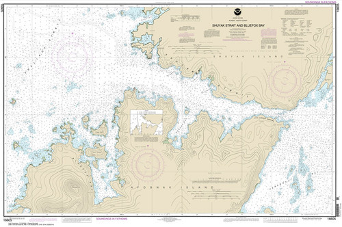 HISTORICAL NOAA Chart 16605: Shuyak Strait and Bluefox Bay