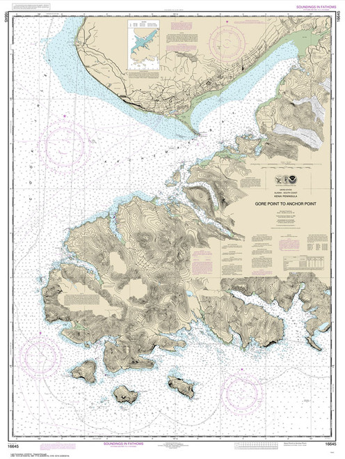NOAA Chart 16645: Gore Point to Anchor Point