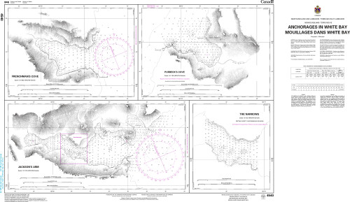CHS Chart 4540: Anchorages in White Bay/Mouillages dans White Bay