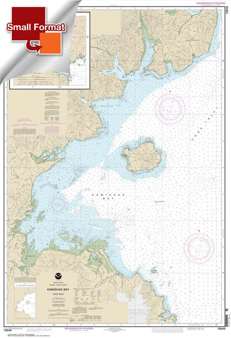 HISTORICAL SMALL FORMAT NOAA Chart 16648: Kamishak Bay;lliamna Bay