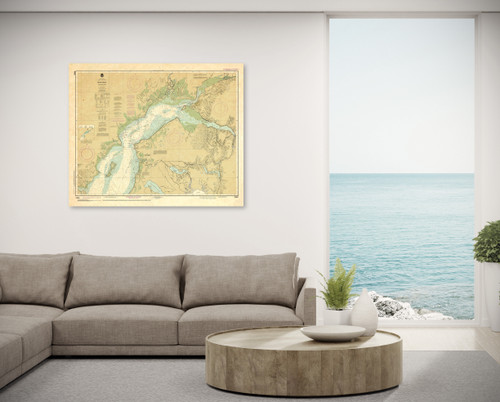 ANTIQUED NOAA Chart 16660: Cook Inlet-Northern Part