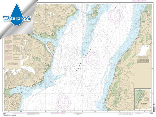 Waterproof NOAA Chart 16661: Cook Inlet-Anchor Point to Kalgin Island;Ninilchik Harbor