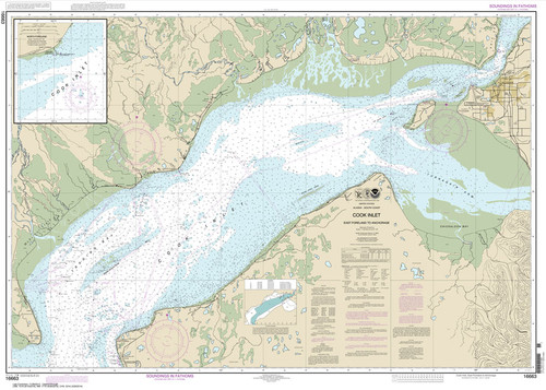 NOAA Chart 16663: Cook Inlet-East Foreland to Anchorage;North Foreland