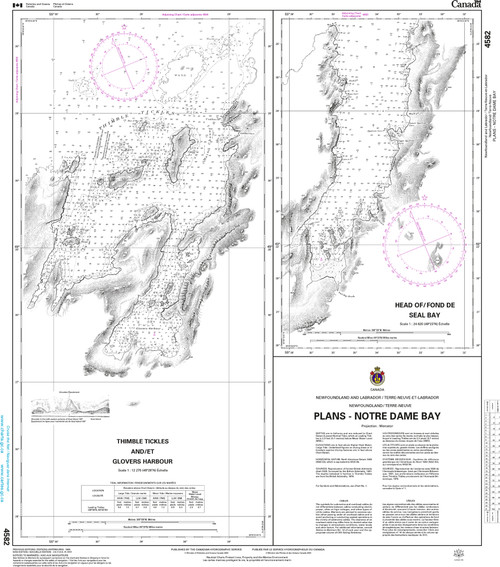 CHS Chart 4582: Plans in Notre Dame Bay
