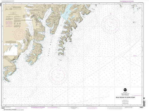 HISTORICAL NOAA Chart 16681: Seal Rocks to Gore Point