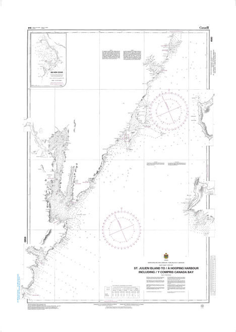 CHS Chart 4583: St. Julien Island to/Ã  Hooping Harbour including/y compris Canada Bay