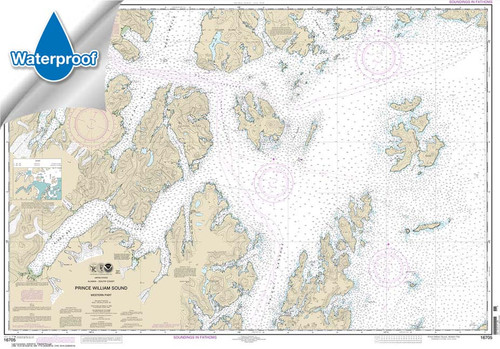 Waterproof NOAA Chart 16705: Prince William Sound-western part