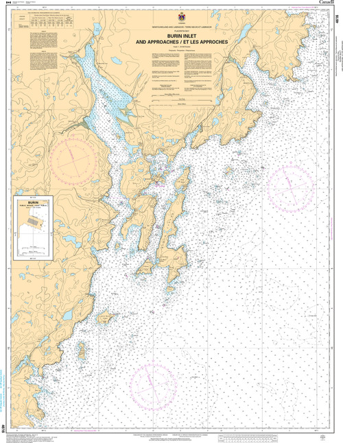 CHS Chart 4616: Burin Harbours and Approches / et les approches