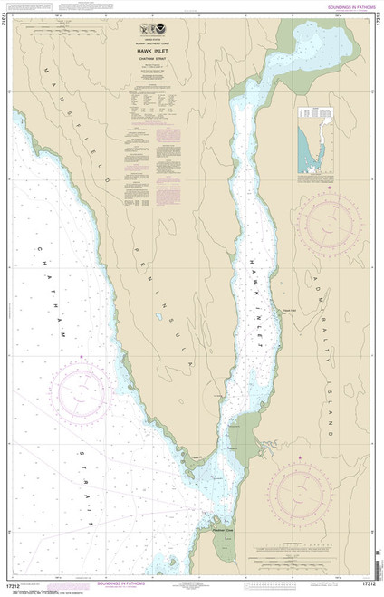 HISTORICAL NOAA Chart 17312: Hawk Inlet: Chatham Strait