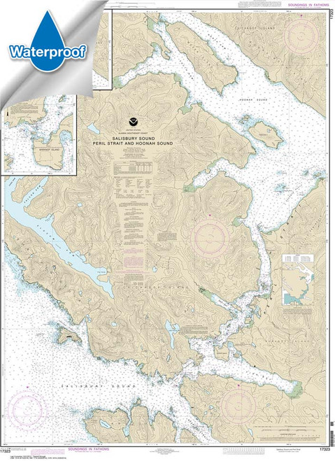 Waterproof NOAA Chart 17323: Salisbury Sound: Peril Strait and Hoonah Sound