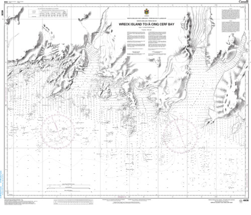 CHS Chart 4638: Wreck Island to/Ã  Cinq Cerf Bay