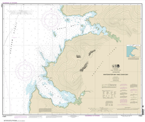 HISTORICAL NOAA Chart 17341: Whitewater Bay and Chaik Bay: Chatham Strait HISTORICAL NOAA Chart 17341: Whitewater Bay and Chaik Bay: Chatham Strait