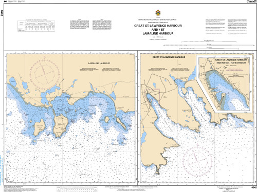 CHS Chart 4642: Great St. Lawrence Harbour and/et Lamaline Harbour