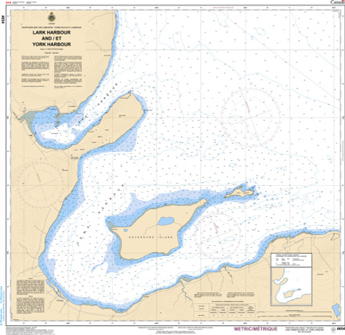 CHS Chart 4654: Lark Harbour and/et York Harbour (Bay of Islands)