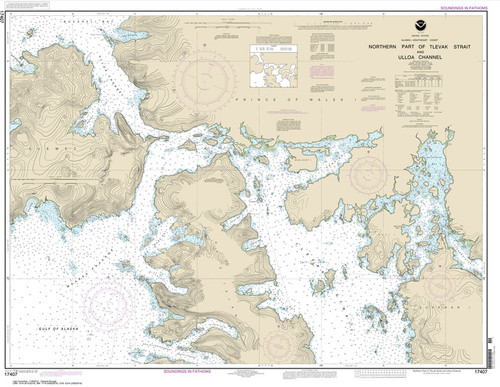 HISTORICAL NOAA Chart 17407: Northern part of Tlevak Strait and Uloa Channel