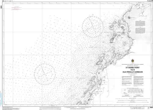 CHS Chart 4666: St. Barbe Point to/Ã  Old FÃ©rolle Harbour
