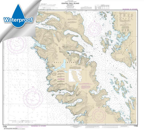 Waterproof NOAA Chart 17408: Central Dall Island and vicinity