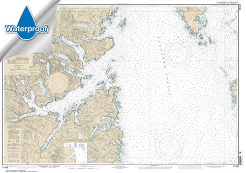 HISTORICAL WATERPROOF NOAA Chart 17432: Clarence Strait and Moira Sound