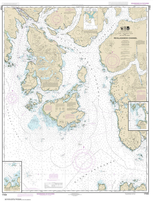NOAA Chart 17434: Revillagigedo Channel;Ryus Bay;Foggy Bay