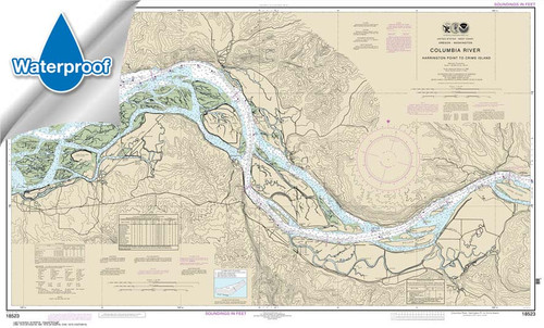 Waterproof NOAA Chart 18523: Columbia River Harrington Point to Crims Island