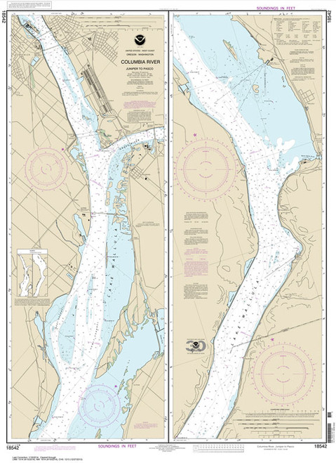 NOAA Chart 18542: Columbia River Juniper to Pasco