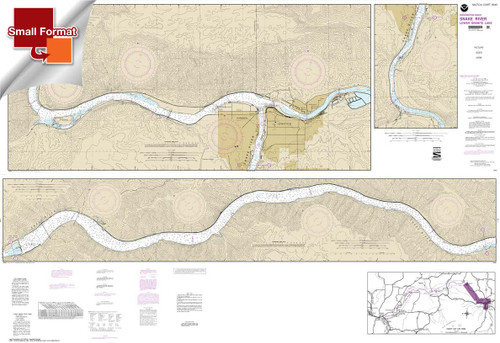 Small Format NOAA Chart 18548: Snake River-Lower Granite Lake FRANKLIN D. ROOSEVELT LAKE