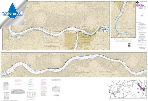 Waterproof NOAA Chart 18548: Snake River-Lower Granite Lake FRANKLIN D. ROOSEVELT LAKE