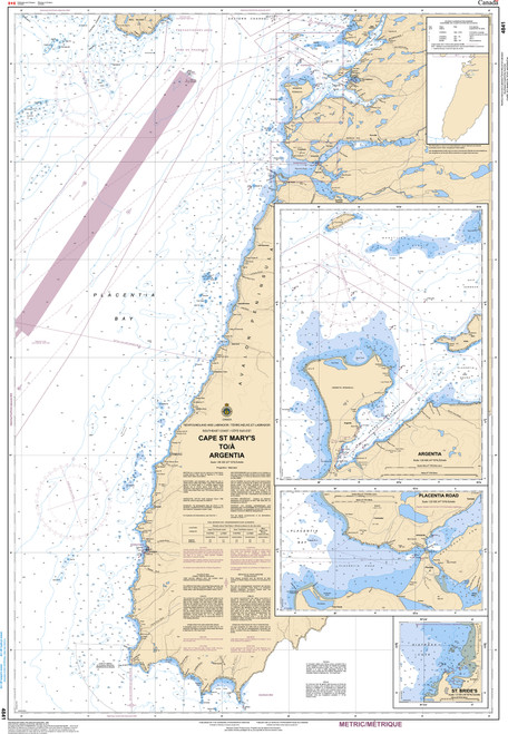 CHS Chart 4841: Cape St Mary's to / Ã  Argentia