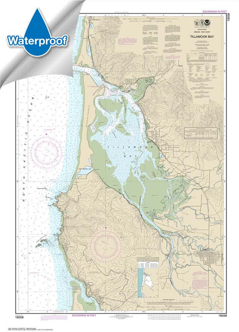 Waterproof NOAA Chart 18558: Tillamook Bay