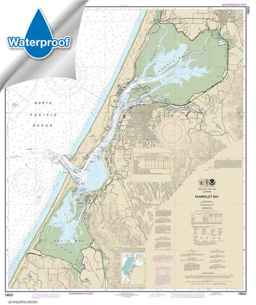 Waterproof NOAA Chart 18622: Humboldt Bay