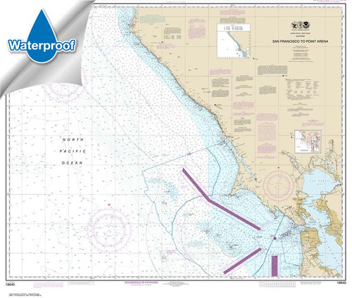 Waterproof NOAA Chart 18640: San Francisco to Point Arena