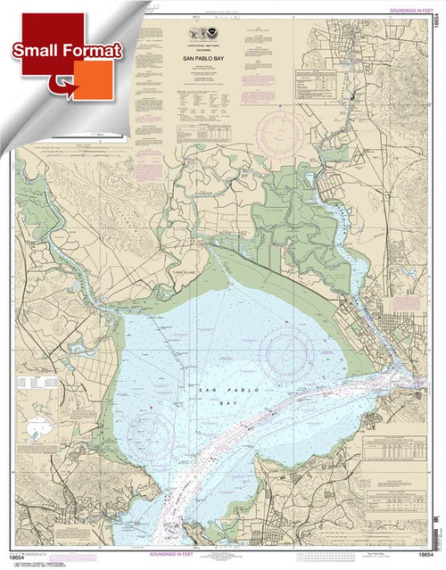 Small Format NOAA Chart 18654: San Pablo Bay