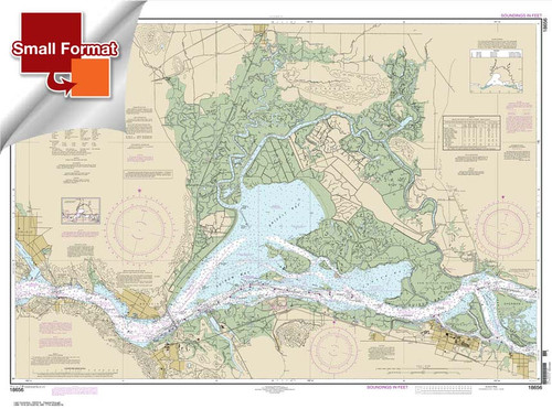 Small Format NOAA Chart 18656: Suisun Bay