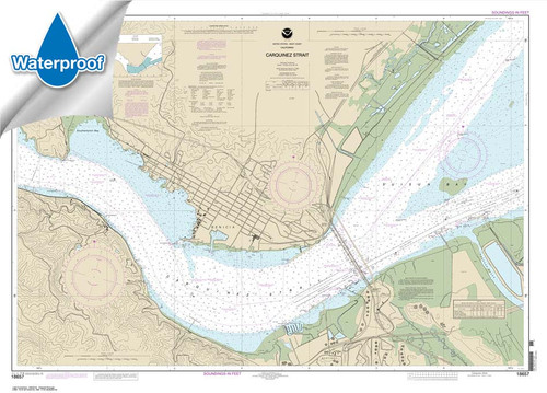 Waterproof HISTORICAL NOAA Chart 18657: Carquinez Strait