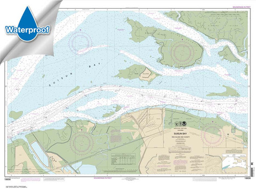 Waterproof NOAA Chart 18658: SUISUN BAY-Roe Island and vicinity