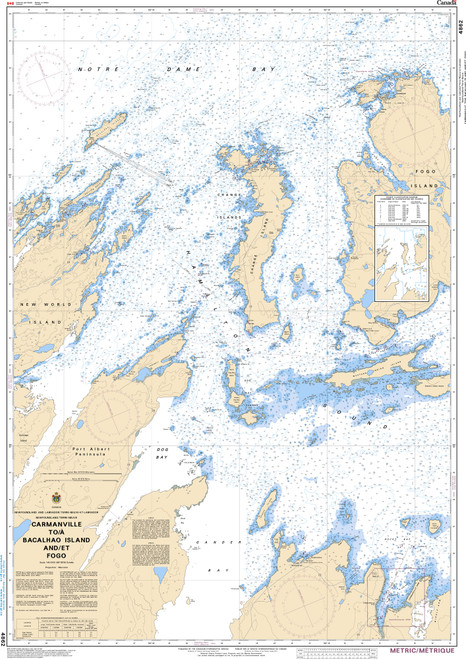 CHS Chart 4862: Carmanville to/Ã  Bacalhoa Island and/et Fogo