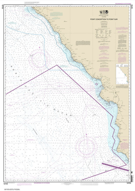 NOAA Chart 18700: Point Conception to Point Sur