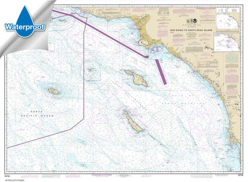 Waterproof NOAA Chart 18740: San Diego to Santa Rosa Island
