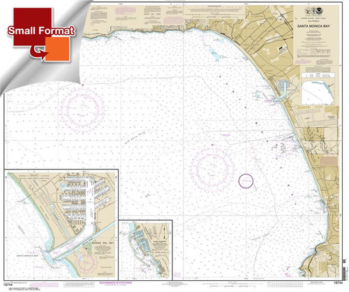 Small Format NOAA Chart 18744: Santa Monica Bay;King Harbor