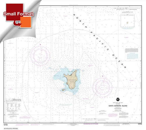 Small Format HISTORICAL NOAA Chart 18756: Santa Barbara Island