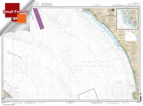 Small Format NOAA Chart 18774: Gulf of Santa Catalina;Delmar Boat Basin-Camp Pendleton
