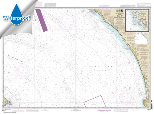Waterproof NOAA Chart 18774: Gulf of Santa Catalina;Delmar Boat Basin-Camp Pendleton